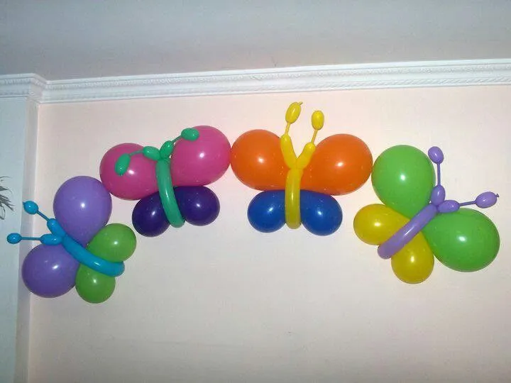 Decoración con globos de mariposas - Imagui