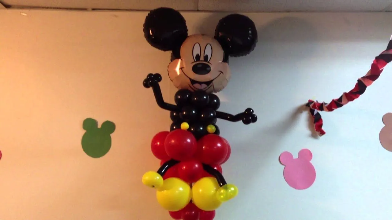 Decoracion con Globos De Mickey Mouse - YouTube