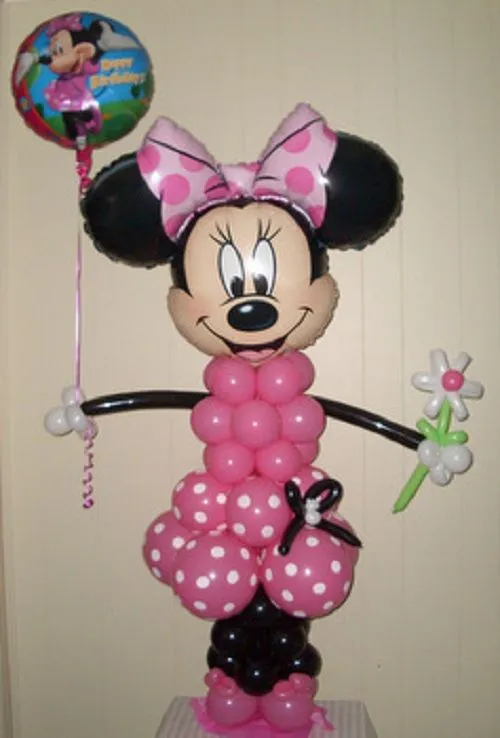 Decoración con globos Minnie bebé - Imagui