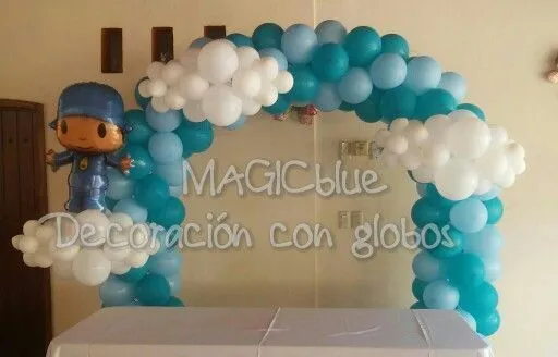 Decoracion con globos Pocoyo | Globos | Pinterest | Pocoyo