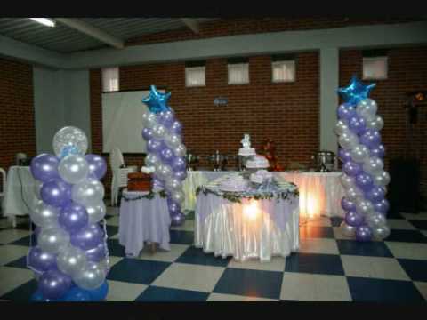 Decoración globos, rumba minitecas, 15 años, matrimonio - YouTube