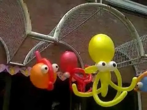 decoracion con globos la sirenita 3 - YouTube