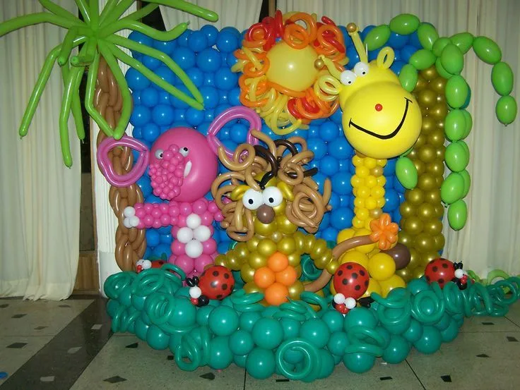 Decoracion con globos!" on Pinterest | Safari, Construction Party ...