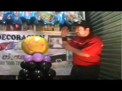 decoracion de graduacion muñeco con globos - YouTube