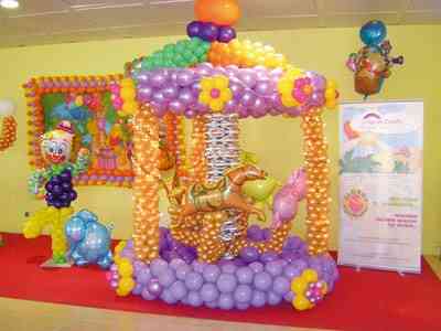 Decoración con globos de fiestas infantiles