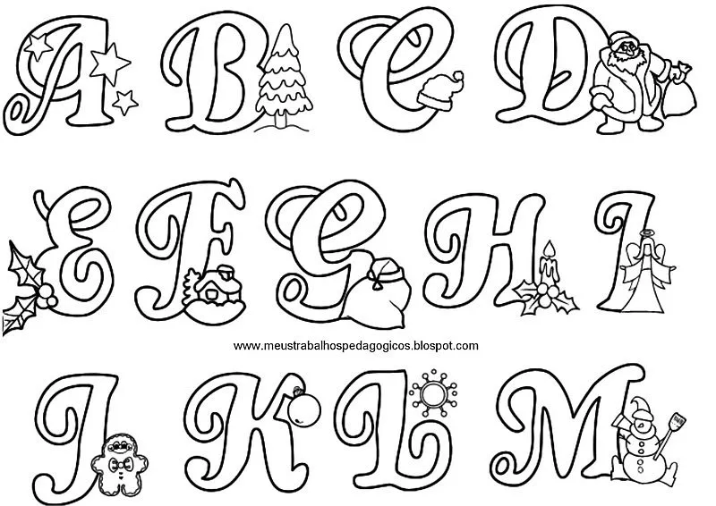 Letras lindas para colorear abecedario - Imagui