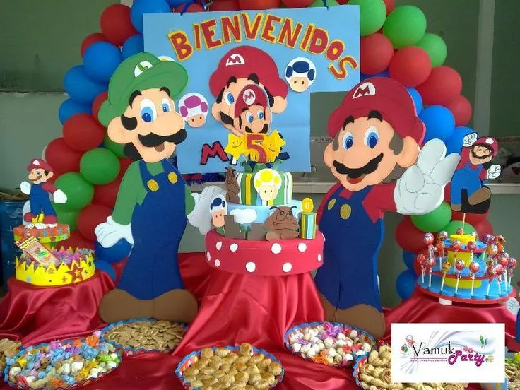 decoracion para fiestas on Pinterest | Super Mario Bros, Super ...