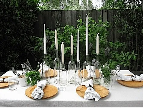 la decoración de mis mesas: Centros de mesa con botellas de vino (I)