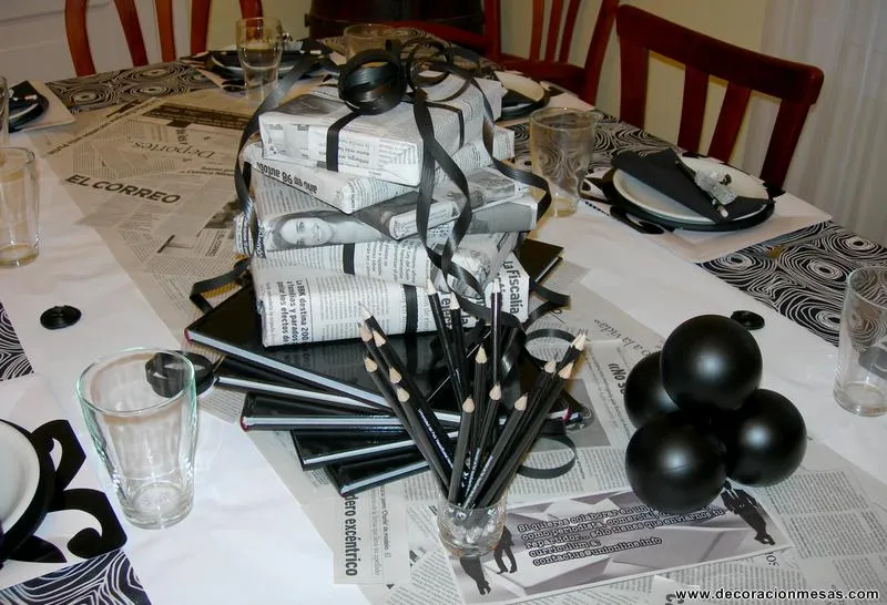Decoracion de mesas: Decorar la mesa con letras