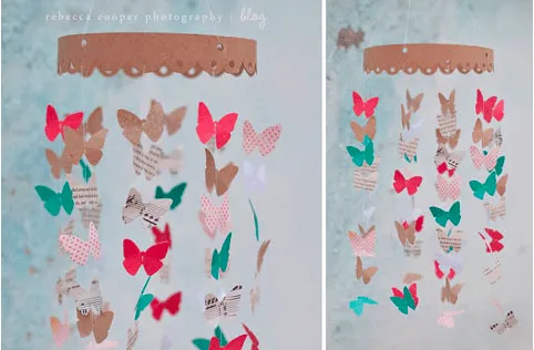 la decoración de mis mesas: Fiestas en el jardín: Móvil de mariposas