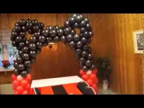 decoracion de mickey en globos - YouTube