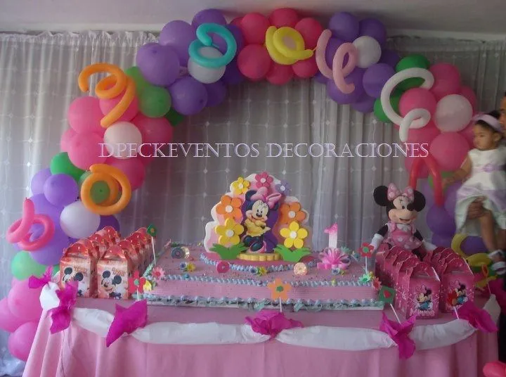 Ornamentacion de cumpleaños de Minnie - Imagui