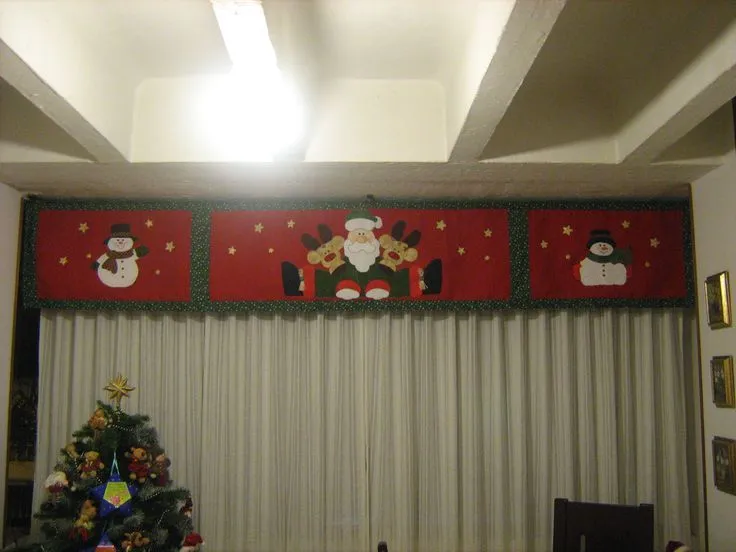 Navidad Cenefas Patchwork Quilting on Pinterest | Window Valances ...