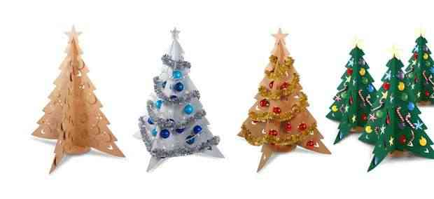 Decoración navideña: árboles de Navidad con el medio ambiente