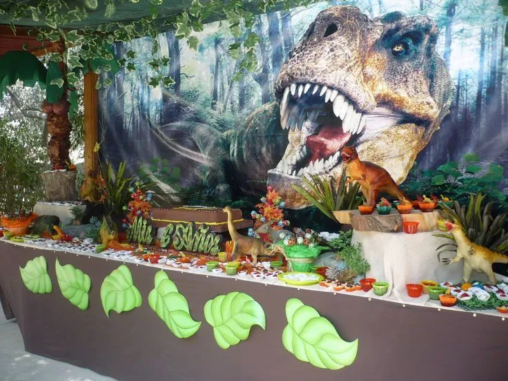 Decoración temática de Dinosaurios para fiesta infantil ...