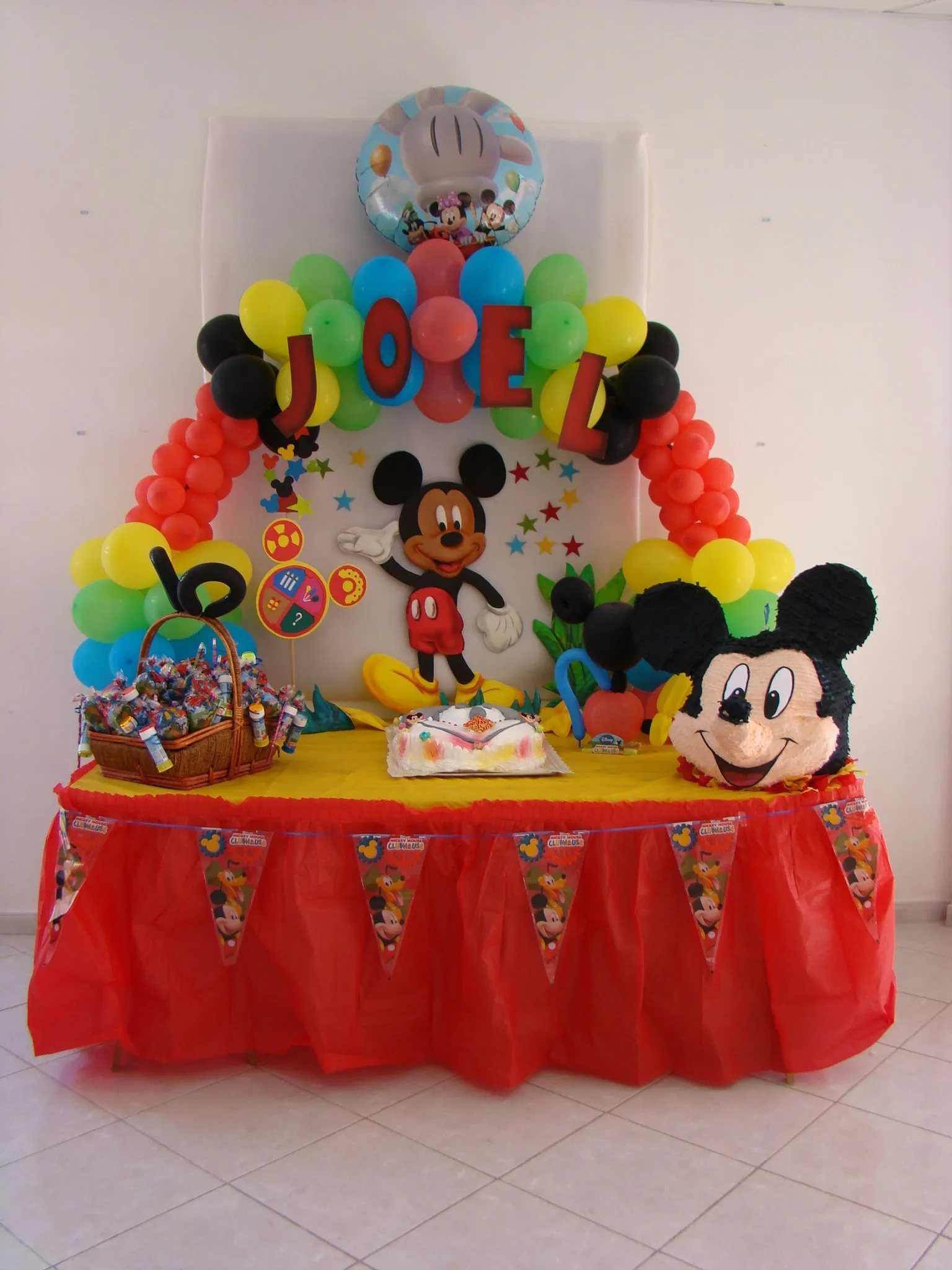Decoración temática Mickey Mouse | Club de mickey mouse, Ratones y ...