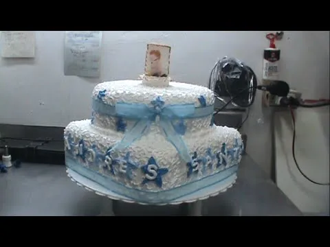 Decoracion de torta para bautizo - YouTube
