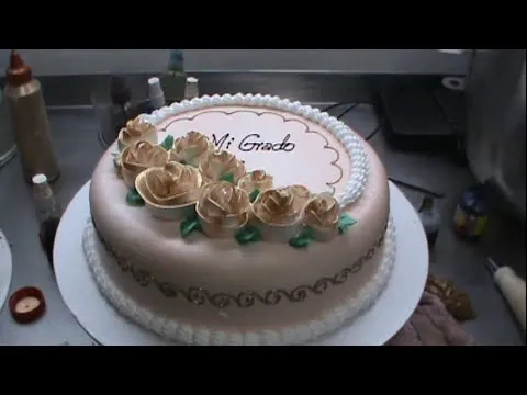 Decoración de torta para Grado - YouTube