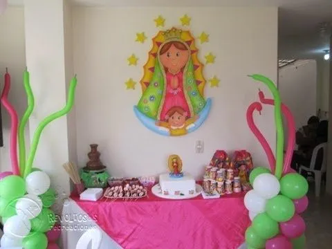 DECORACION VIRGEN DE GUADALUPE FIESTAS INFANTILES - YouTube