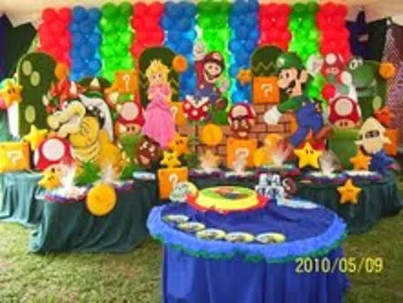 Decoración de Mario Bros para fiestas infantiles - Imagui