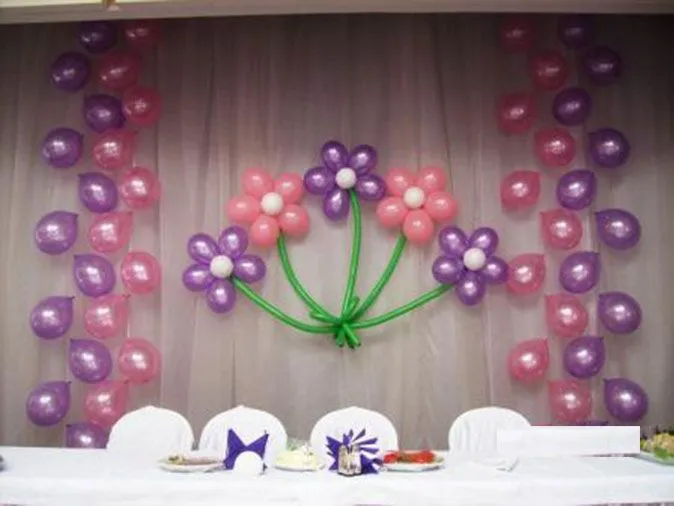 Decoración para fiestas de 15 años con globos - Imagui