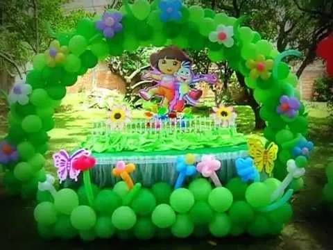 Decoraciónes con globos para fiestas infantiles de Dora - Imagui