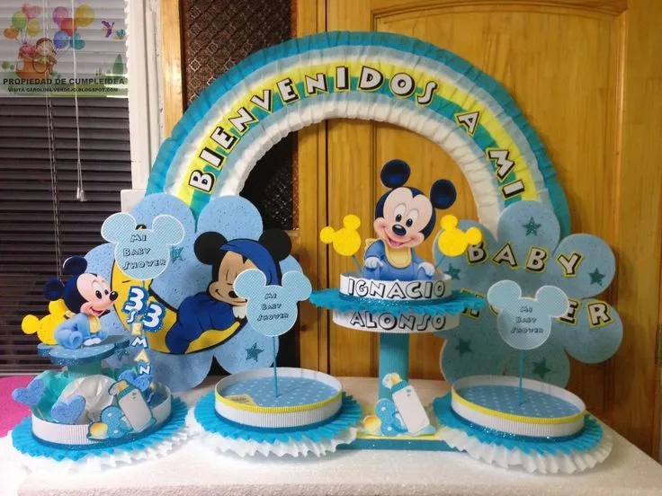 BABY MICKEY MOUSE BABY SHOWER ECORATIONS | DECORACIONES INFANTILES ...