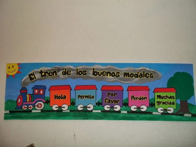 DECORACIONES INFANTILES THE TEACHER: EL TREN DE LOS BUENOS MODALES ...