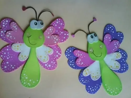 Decoraciones con mariposas de goma eva - Imagui | cumple de nena ...