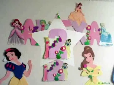 Decoraciones de las princesas de foami - YouTube