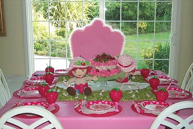 Decoración de fiesta infantiles de strawberry - Imagui