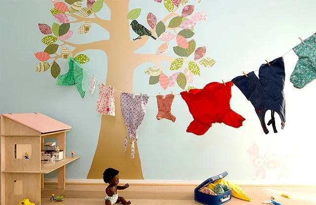 Decorar con árboles las paredes infantiles - Muebles y decoración ...