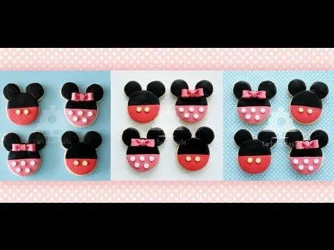 Como decorar galletas de Mickey y Minnie Mouse - YouTube