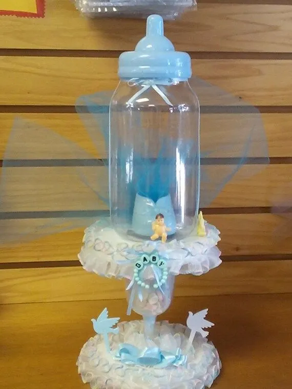 Bottle.Centerpiece babyshower biberón gigante by Creacionescandy