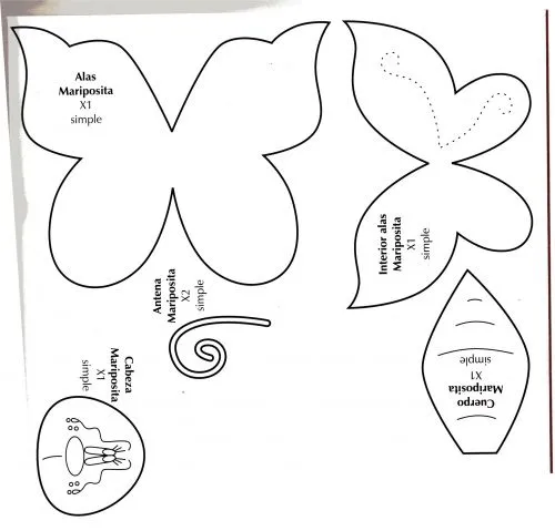 Foamy moldes y patrones de flores y mariposas - Imagui