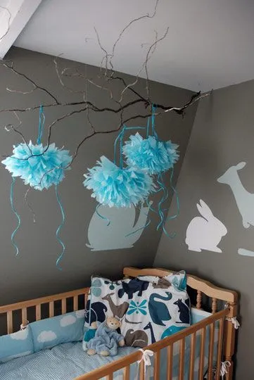 Decorar con pompones de papel > Decoracion Infantil y Juvenil ...