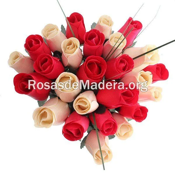 Decorar y regalar rosas de madera - Rosas y flores de madera