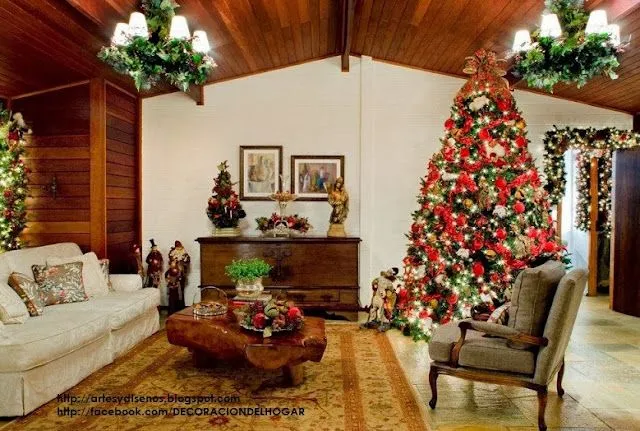 Cómo Decorar la Sala en Navidad? - Living Christmas Natal : Diseño ...