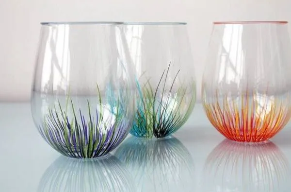 Cómo decorar vasos de vidrio con plumones de aceite ~ Solountip.com
