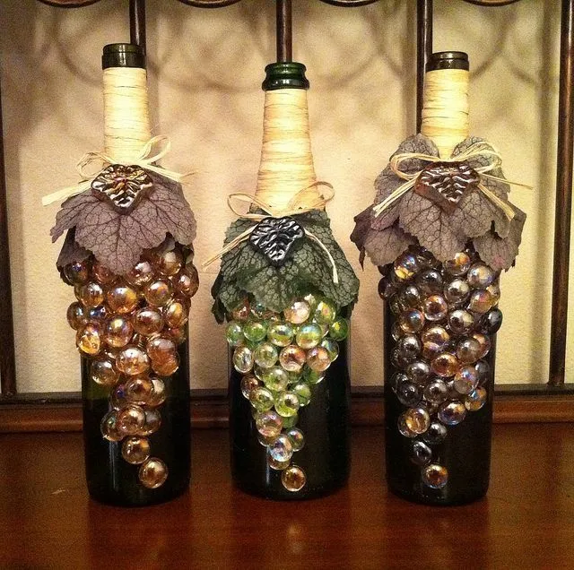 decorated wine bottles | DIY | Pinterest | Vinos, Botellas De Vino ...