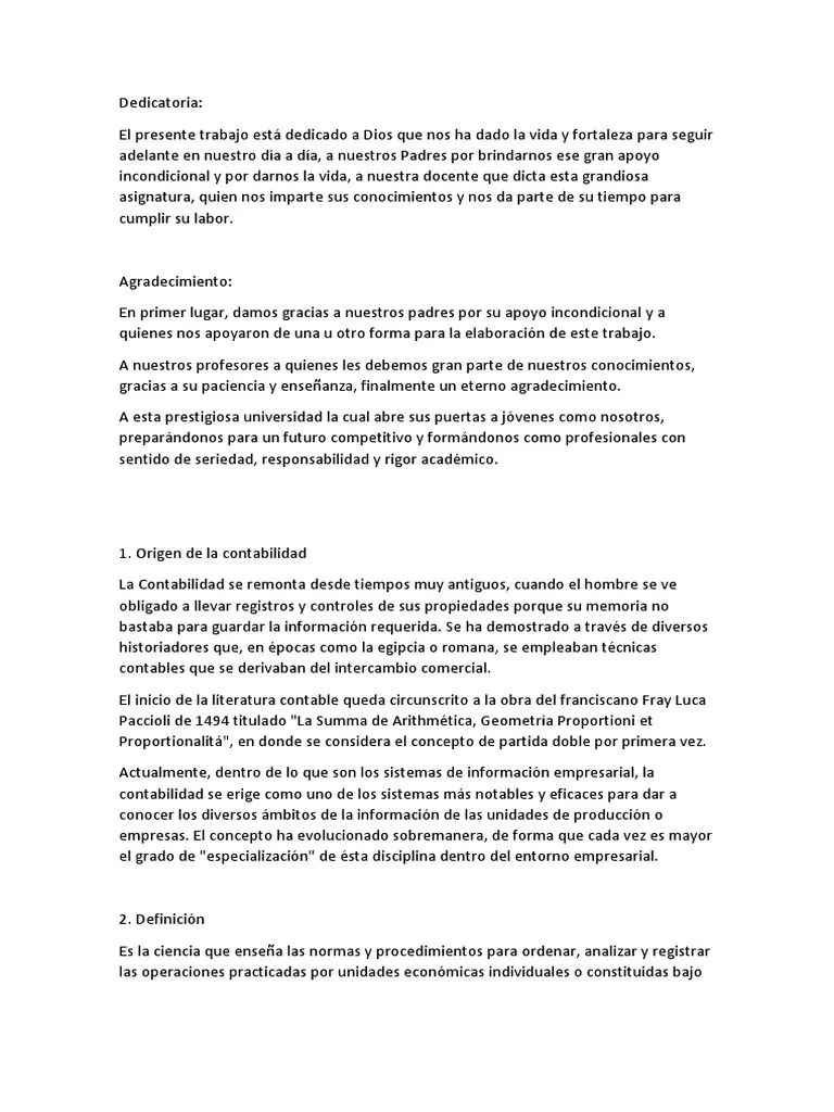 Dedicatoria | PDF | Contabilidad | Información