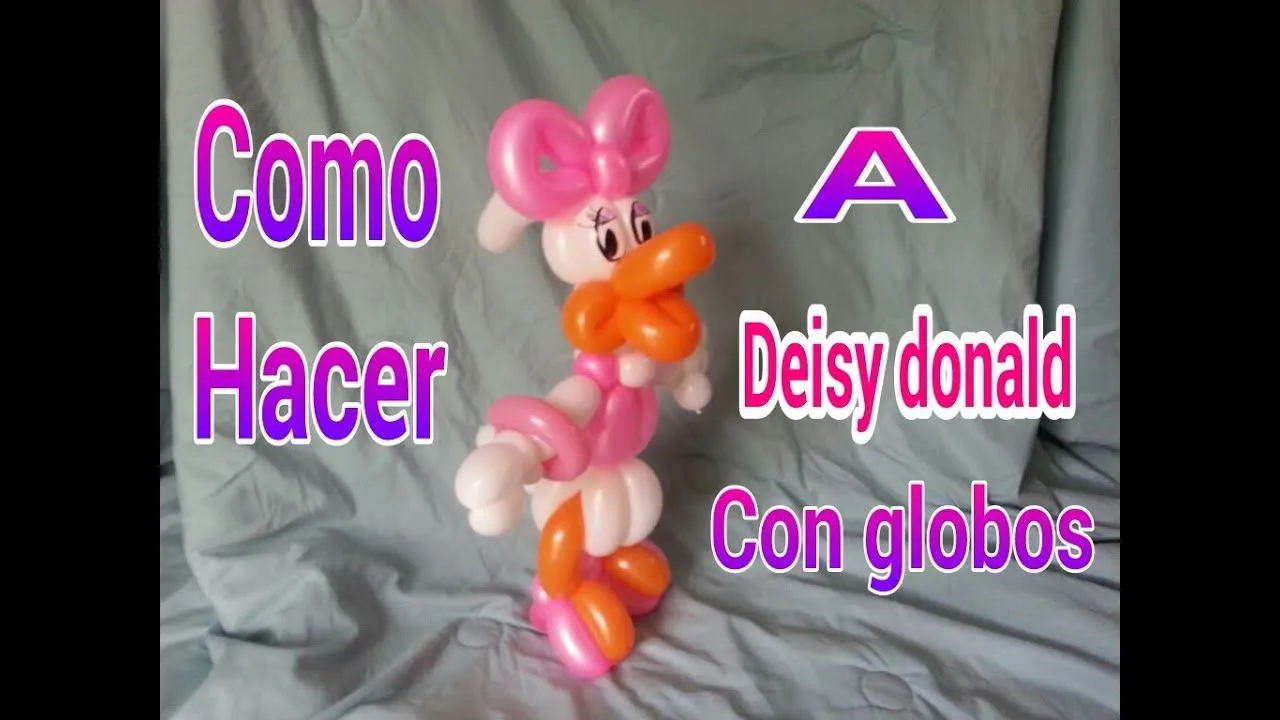 Como hacer a deisy donald con globos - YouTube