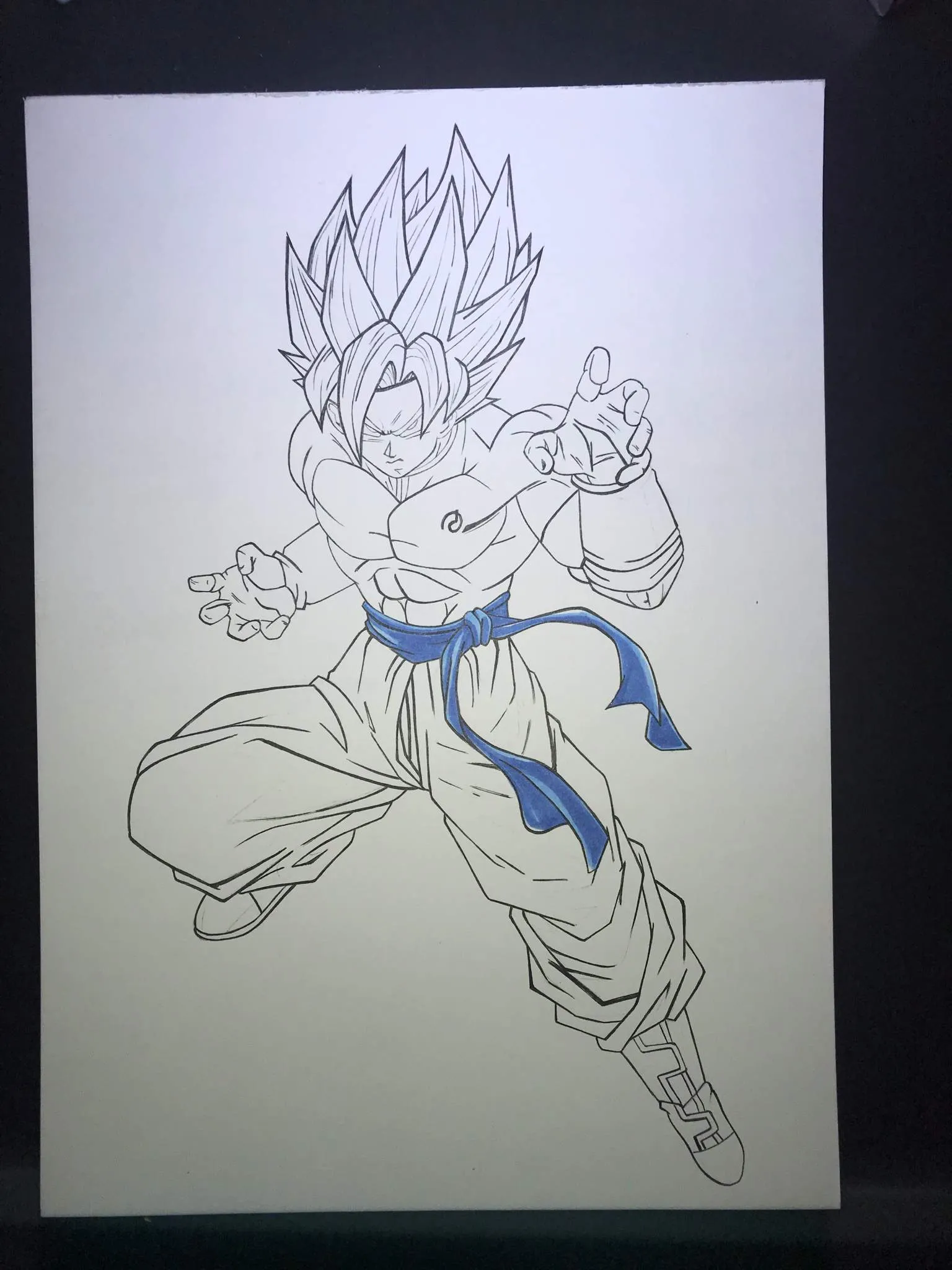 Os dejo un poco el proceso q hice para dibujar a goku de cuerpo entero , un FAN ART donde uso uso una hoja canson A4 de 250 g, lapiz faber castel Os dejo un poco el proceso q hice para dibujar a goku de cuerpo entero , un FAN ART donde uso uso una hoja canson A4 de 250 g, lapiz faber castel