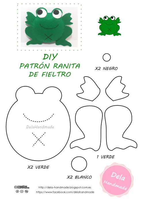 Dela Handmade: DIY - Ranita de fieltro