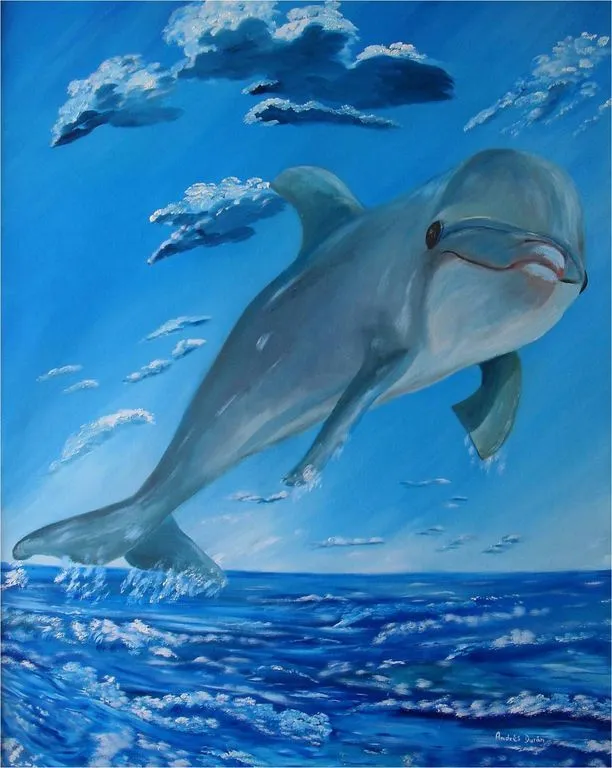 Delfin andres duran 3D artista plastico pinturas en tercera ...