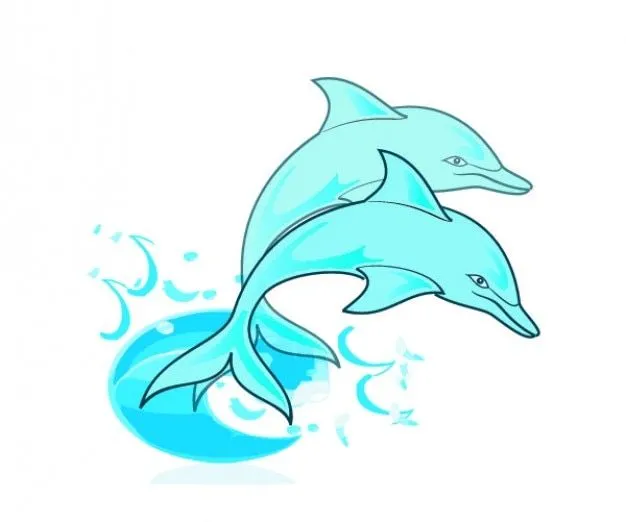 Delfín en las ondas de agua | Descargar Iconos gratis