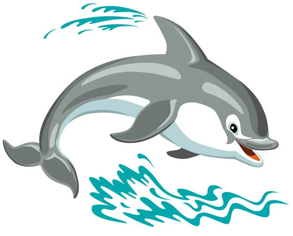 Delfines en caricatura — Vector stock © insima #36165041