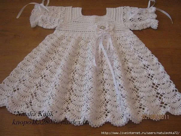 Vestidos crochet bebé bautizo - Imagui