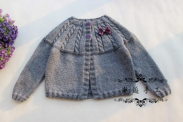 Delicadezas en crochet Gabriela: Saquito y vestido niña en dos ...