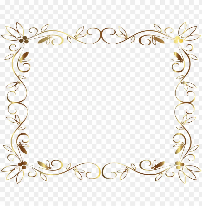 Delicate Gold Frame - Marcos Para Invitaciones De Boda PNG Image With  Transparent Background | TOPpng